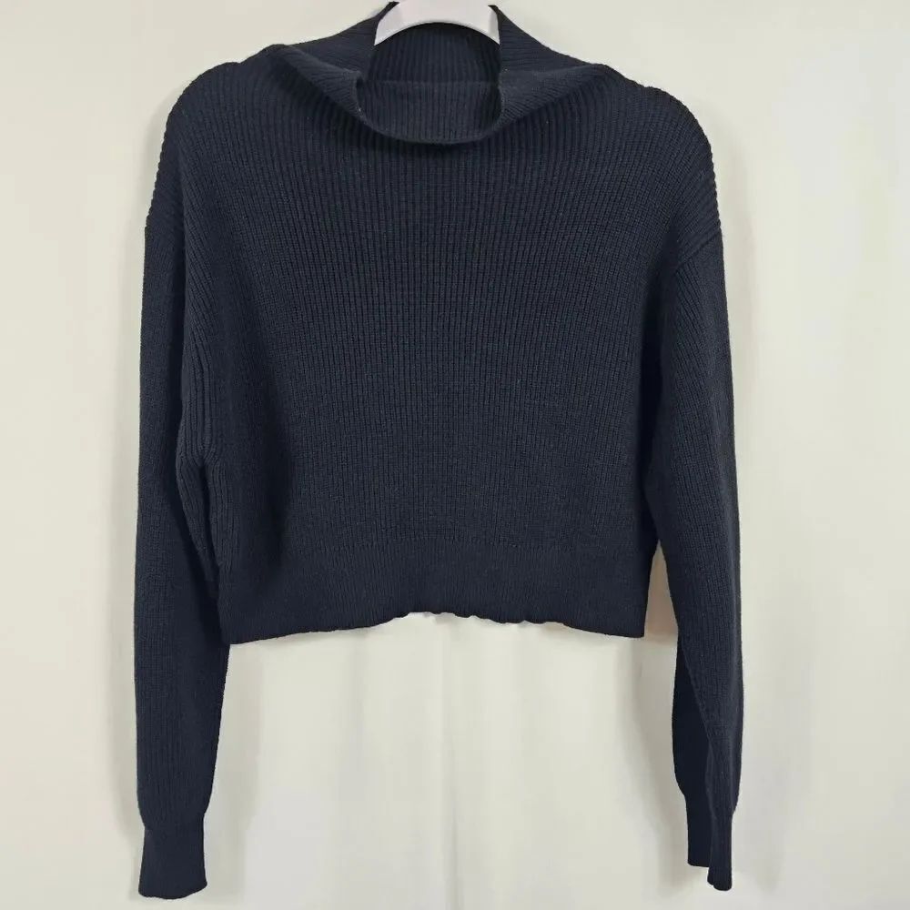 Aritzia Wilfred Montpellier Waist Turtleneck Sweater in Black - Size S